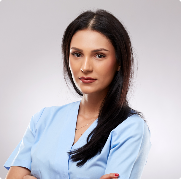 Dr Lusia in Dentist Uniform